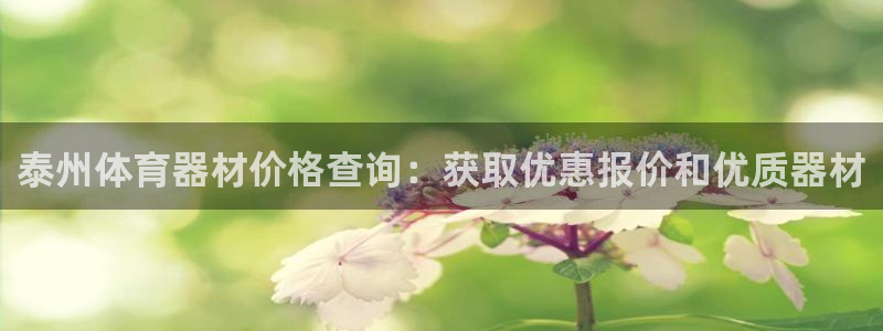 尊龙集团：泰州体育器材价格查询：获取优惠报价和优质器材